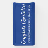 Glückwunsch Blau-weiße benutzerdefinierte Skriptna Banner (Vertikal)