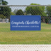 Glückwunsch Blau-weiße benutzerdefinierte Skriptna Banner (InSitu)