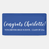 Glückwunsch Blau-weiße benutzerdefinierte Skriptna Banner (Horizontal)