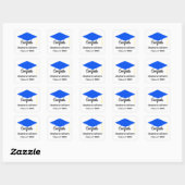 Glückwunsch Blue Graduation Cap Stickers (Blatt)