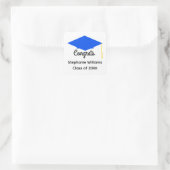 Glückwunsch Blue Graduation Cap Stickers (Tasche)