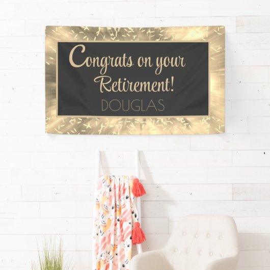 Glückwunsch! Bright, Custom Retirement Banner (Insitu)