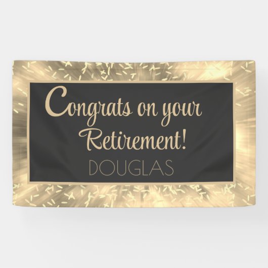 Glückwunsch! Bright, Custom Retirement Banner (Horizontal)