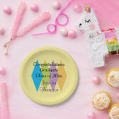 Glückwunsch-bunter moderner Art-Abschluss Pappteller (Party)