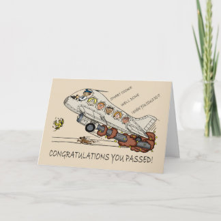 Glückwunsch-Cartoon-Karikatur des neuen Piloten Karte