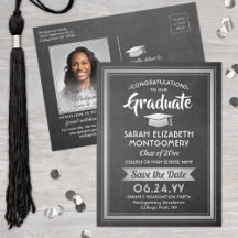 Glückwunsch Chalkboard-Save the Date-Foto