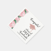 Glückwunsch Class 2025 Blumenstuhl-Abschluss Serviette (Ecke)