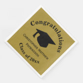 Glückwunsch, Class 20xx Abschluss, Matte Gold Serviette (Ecke)