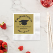 Glückwunsch, Class 20xx Abschluss, Matte Gold Serviette (Beispiel)