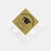 Glückwunsch, Class 20xx Abschluss, Matte Gold Serviette (Ecke)