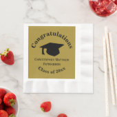 Glückwunsch, Class 20xx Abschluss, Matte Gold Serviette (Beispiel)