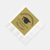 Glückwunsch, Class 20xx Abschluss, Matte Gold Serviette (Ecke)