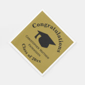 Glückwunsch, Class 20xx Abschluss, Matte Gold Serviette (Ecke)