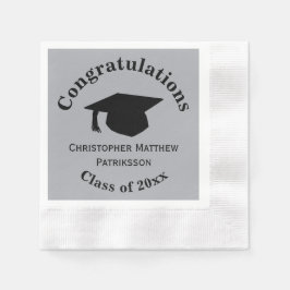 Glückwunsch, Class 20xx Abschluss, Silver Serviette