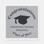 Glückwunsch, Class 20xx Abschluss, Silver Serviette (Vorderseite)