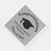 Glückwunsch, Class 20xx Abschluss, Silver Serviette (Ecke)
