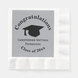 Glückwunsch, Class 20xx Abschluss, Silver Serviette