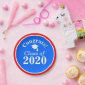 Glückwunsch Class of 2024 Red White Blue Pappteller (Party)