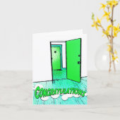 Glückwunsch Comic condo Karte (Gelbe Blume)