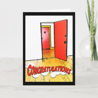 Glückwunsch Comic Tür