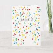 GLÜCKWUNSCH CONFETTI CARD KARTE (Vorderseite)
