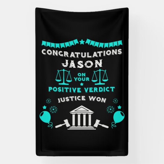Glückwunsch Court Verdict Banner (Vertikal)