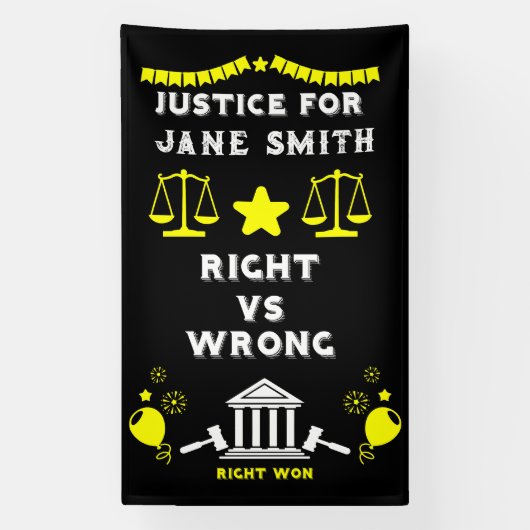 Glückwunsch Court Verdict Banner (Vertikal)