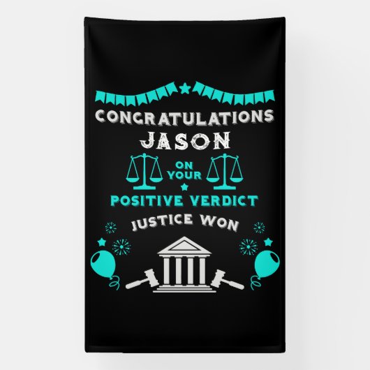 Glückwunsch Court Verdict Banner (Vertikal)