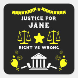 Glückwunsch Court Verdict Quadratischer Aufkleber