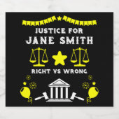 Glückwunsch Court Verdict Schaumweinetikett (Einzelnes Label)