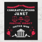 Glückwunsch Court Verdict Weinetikett (Einzelnes Label)