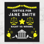 Glückwunsch Court Verdict Weinetikett (Einzelnes Label)