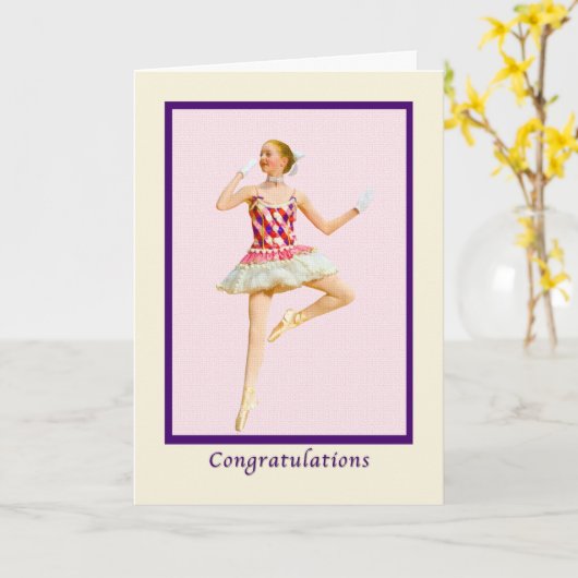 Glückwunsch, Dance Erwägung Karte (Gelbe Blume)