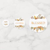 Glückwunsch Danksagend dankbar gesegnet dankbar Konfetti (Rückseiten)