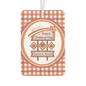 Glückwunsch Danksagend und gesegnet Retro-Zeichen Autolufterfrischer (Rückseite)