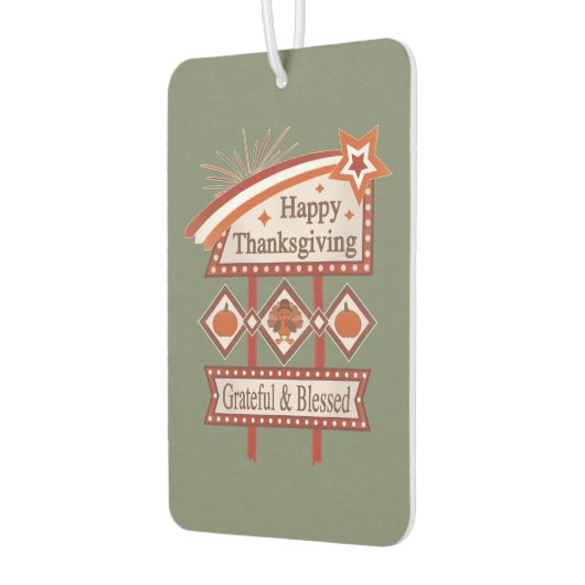 Glückwunsch Danksagend und gesegnet Retro-Zeichen Autolufterfrischer (Links)