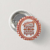 Glückwunsch Danksagend und gesegnet Retro-Zeichen Button (Vorne & Hinten)