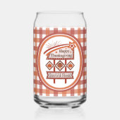 Glückwunsch Danksagend und gesegnet Retro-Zeichen Dosenglas (Vorderseite)