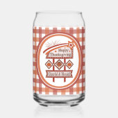 Glückwunsch Danksagend und gesegnet Retro-Zeichen Dosenglas (Rückseite)