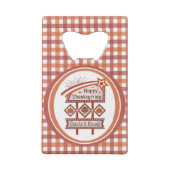 Glückwunsch Danksagend und gesegnet Retro-Zeichen Geldbeutel Flaschenöffner (Rückseite)