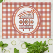 Glückwunsch Danksagend und gesegnet Retro-Zeichen Geschirrtuch (Gefaltet)