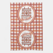 Glückwunsch Danksagend und gesegnet Retro-Zeichen Geschirrtuch (Vertikal)