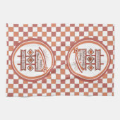 Glückwunsch Danksagend und gesegnet Retro-Zeichen Geschirrtuch (Horizontal)