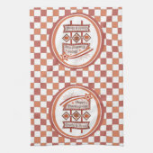 Glückwunsch Danksagend und gesegnet Retro-Zeichen Geschirrtuch (Vertikal)