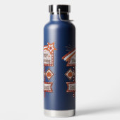 Glückwunsch Danksagend und gesegnet Retro-Zeichen Trinkflasche (links)