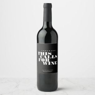 Glückwunsch Das fordert Wein Feiern Weinetikett