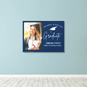 Glückwunsch der 202x Graduate Navy Leinwanddruck (Insitu (Holzboden))