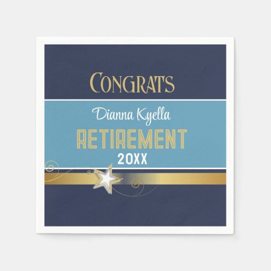 Glückwunsch der Altersversorgung! Maßgeschneidert Serviette (Vorderseite)