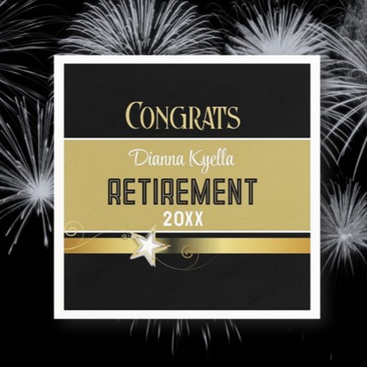 Glückwunsch der Altersversorgung! Maßgeschneidert Serviette