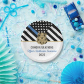 Glückwunsch der blauen Linie mit Thin Blue Line Po Pappteller (Party)